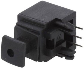 FCR6842032R, Optical Connector with Cover, Right Angle, Socket, Black