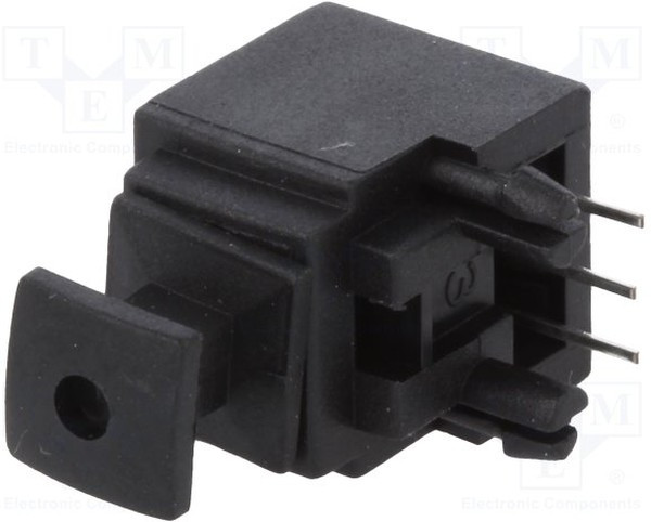 FCR6842032R, Optical Connector with Cover, Right Angle, Socket, Black