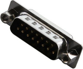 L717SDA15PVF, D SUB CONN, PLUG, DA, 15POS, SOLDER CUP