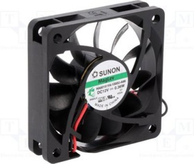HA60151V41000UA99, Вентилятор осевой, 12В DC, 60x60x15мм, подшипник Vapo, 21,6куб.м/ч, 14,5дБА