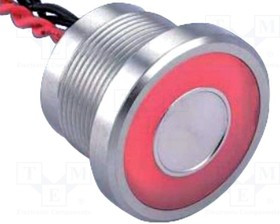 PS225P10Y01R24L, Переключатель: пьезоэлектрический, Пол: 2, SPST-NO, 0,2A/24ВAC