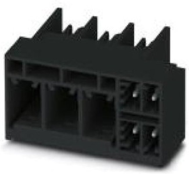1717106, PCB Hybrid Header, Right Angle, Contacts - 10, Rows - 1