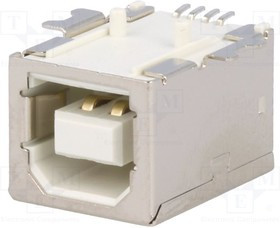 USBB-G-SMD, Гнездо, USB B, SMT, горизонтальный