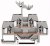 Double level terminal, spring-clamp connection, 0.08-4.0 mm², 2 pole, 26 A, 6 kV, gray, 281-619