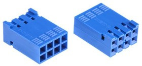 65239-004LF, Conn Housing RCP 8 POS 2.54mm Crimp ST Cable Mount Blue Bag