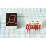Светодиодный дисплей красный, 7 сегментов, 1 разряд, высота 10 мм, 1100 мкд, HP5082-7760; №5233 R СД