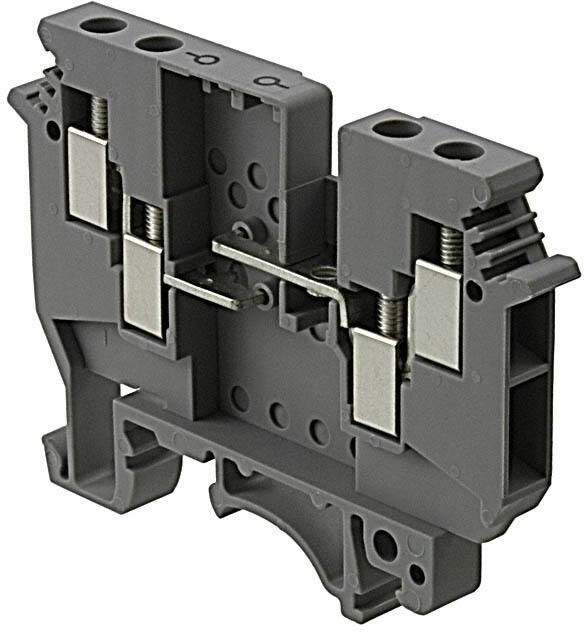 2775207, UDK 4-DUR Series Grey DIN Rail Terminal Block, 0.2 4mm², Single-Level