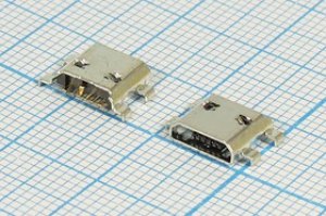 Разъем microUSB REV розетка, тип B, контакты 6P4C, на плату, microB6SAD REV Разъем microUSB REV розетка, тип B, контакты 6P4C, на плату, microB6SAD REV