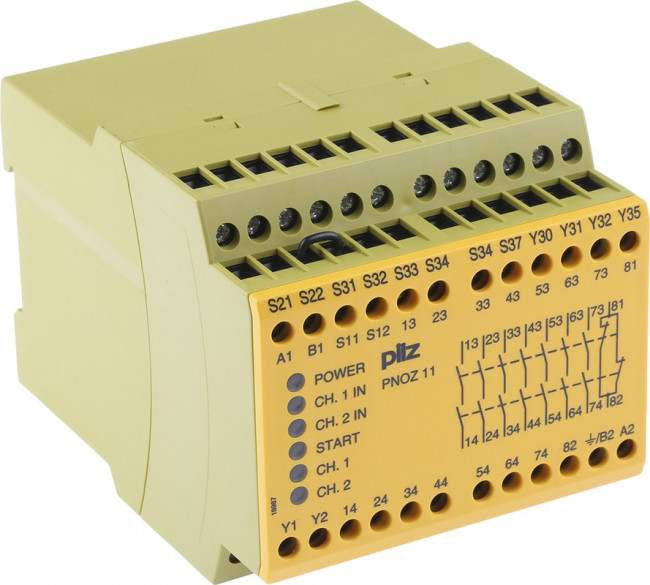 774080, Dual-Channel Safety Switch/Interlock Safety Relay, 24V ac/dc, 7 Safety Contacts