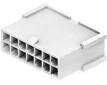 4282-3-14-D, Conn Housing PL 14 POS 4.2mm Crimp ST Cable Mount White Bag