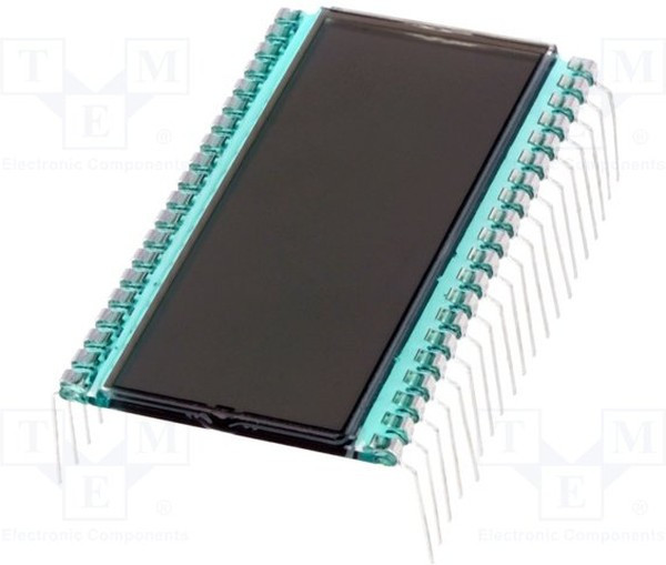 DE 129RS-20/12,2, Дисплей: LCD, 7-сегментный (цифровой), STN Positive, Знак: 10,2мм