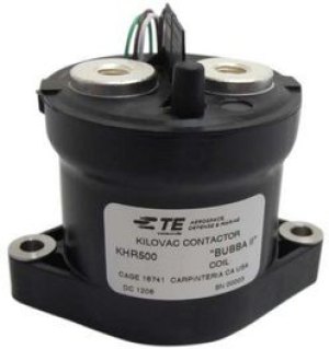 3-1618411-6, High Voltage DC Contactor Kilovac KHR500 1NO DC 12V 600A Screw Terminal
