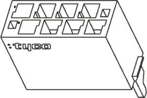1-338095-2, Micro-MaTch Female Connector Housing, 1.27mm Pitch, 12 Way, 2 Row