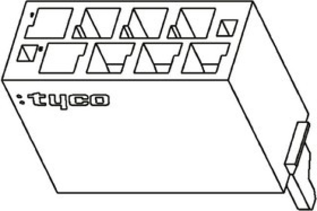 1-338095-2, Micro-MaTch Female Connector Housing, 1.27mm Pitch, 12 Way, 2 Row