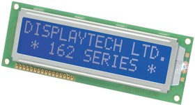 202B-CC-BC-3LP, 202B-CC-BC-3LP Alphanumeric LCD Display, Black on Blue, 2 Rows by 20 Characters, Transflective