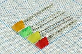 Светодиод треугольный 5.5x7мм, оранжевый, 9мкд, 120 градусов, линза оранжевая матовая, BL-T4131-T; №5042 O СД 5,5x 7 \оран\ 9\120\оран мат