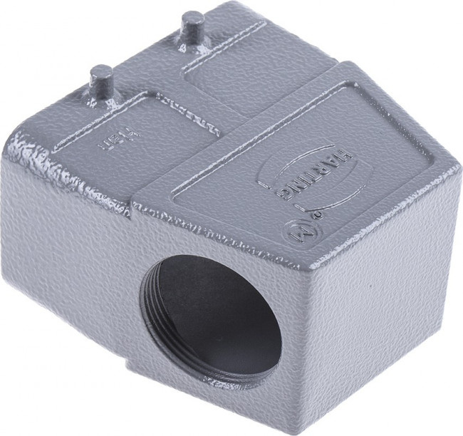 19300100527, Разъем для тяжелых условий, M32 ввод сбоку, 4 штыря, высокий профиль, Hood, Side Entry