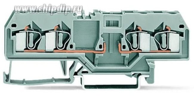 281-656, 4-пров. клемма для установки модулей