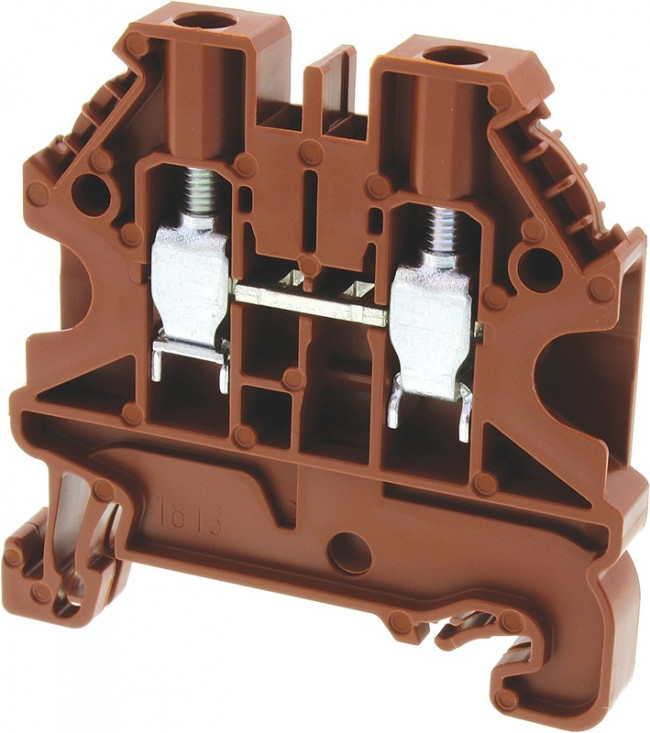 58.504.0055.4, WT 4 Series Brown Feed Through Terminal Block, Single-Level, Screw Termination, ATEX