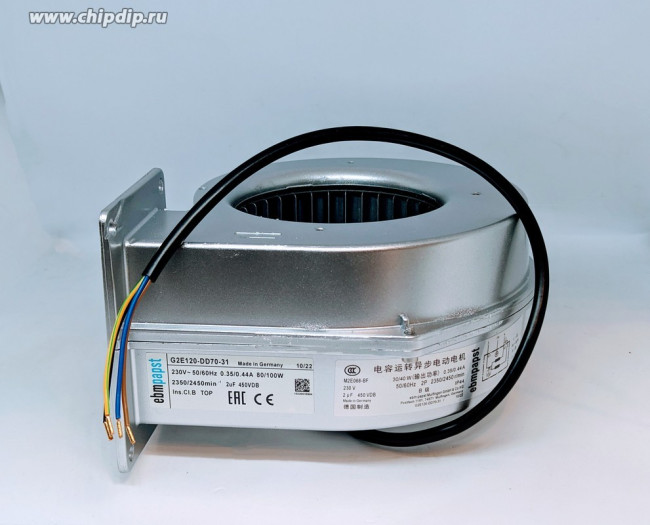 Вентилятор Ebmpapst G2E120-DD70-31 230V 50/60Hz 0.35/0.44A 80/100W 2350/2450min-1 4pin