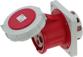 Встраиваемая наклонная розетка 16A/230V/1P+N+E/IP67, фланец 64x74 CA1475