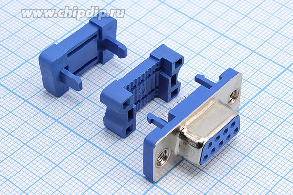 L-KLS1-222-09-F-L, Гнездо D-SUB, 9-ти контактное, на шлейф; №2543 K гн D-SUB\ 9HP\обж шлейф\\L-KLS1- 222-09-F-L\[DI-9F]