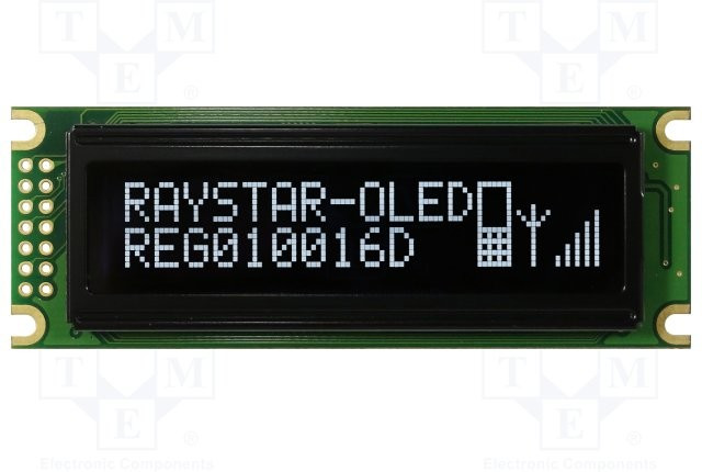 REG010016DWPP5N00000, Дисплей: OLED, графический, 100x16, Разм: 85x30x10мм, белый, PIN: 14 REG010016DWPP5N00000, Дисплей: OLED, графический, 100x16, Разм: 85x30x10мм, белый, PIN: 14
