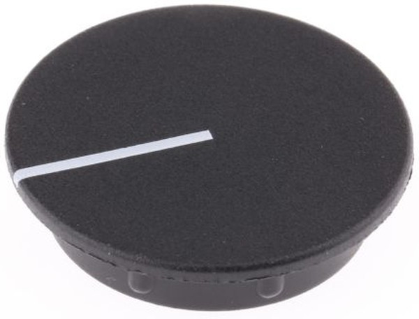 C291-BLK, 29mm Black Potentiometer Knob Cap, C291-BLK
