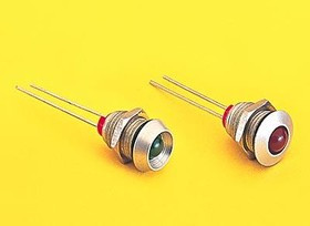 DX1091/RD, LED Panel Mount Indicators Clear Alum Bezel Red Indicator