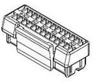 504186-4000, Headers & Wire Housings 1.25 W/B DUAL REC HSG 40P 504186-4000, Headers & Wire Housings 1.25 W/B DUAL REC HSG 40P