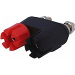 CL159705, Гнездо, "банан" 4мм, 30А, Отв: d12,7мм, никелированные, двойное