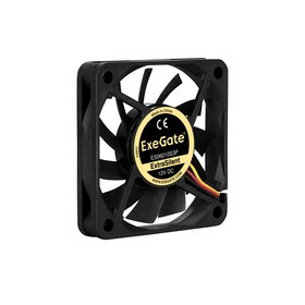 Вентилятор ExeGate ExtraSilent ES06010S3P, 60x60x10 мм, Sleeve bearing (подшипник скольжения), 3pin,