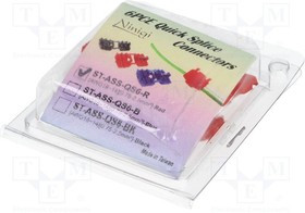 ST-ASS-QS6-R, Набор соединители, 0,75-2,5мм2, IDC, на провод, красный, 6шт