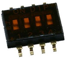 DHN-04-T-V, DIP переключатель 4 поз. SMD 1.27мм (NHDS-04)