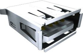 USB-A-S-S-W-SM2-TR, Right Angle, SMT, Socket Type A 2.0 USB Connector