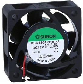 PSD1204PHB1-A (2).Z.GN, Вентилятор осевой, 12В DC, 40x40x15мм, 23,79куб.м/ч, 44,2дБА