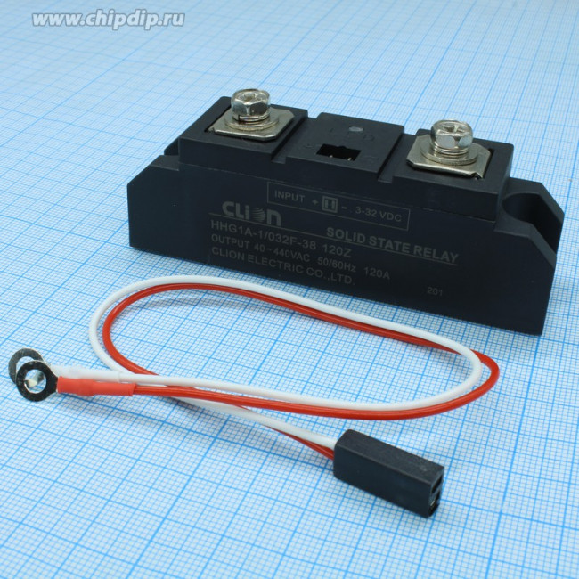 HHG1A-1/032-120A, Реле 3-32VDC, 120A/440VAC (zero-cross)