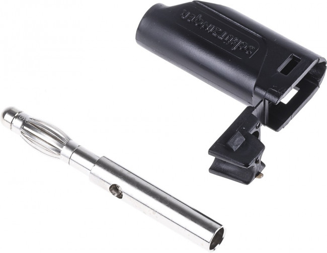 FK15S BLK, Black Male Banana Plug, 4 mm Connector, Screw Termination, 16A, 30 V ac, 60V dc, Nickel Plating FK15S BLK, Black Male Banana Plug, 4 mm Connector, Screw Termination, 16A, 30 V ac, 60V dc, Nickel Plating