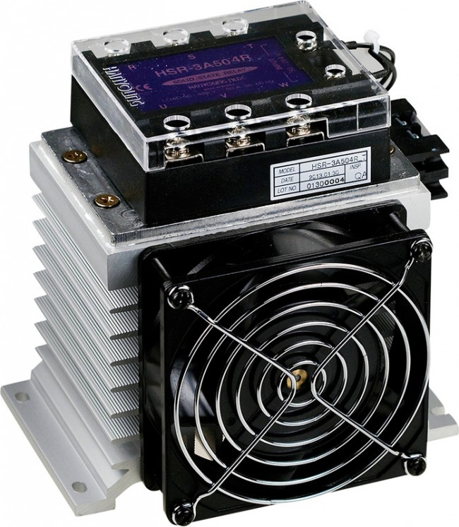 HSR-3A504R_T, реле 3Ф 50А 90-480VAC управление 90-264VAC жестк перекл на радиаторе