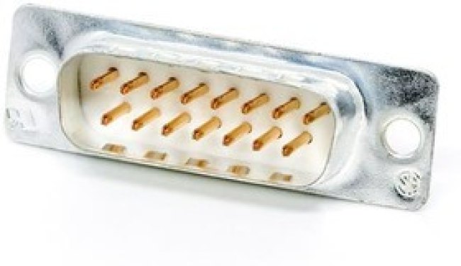 DA15PTI, D-Sub Standard Connectors DSUB 15M SOD GF TIN
