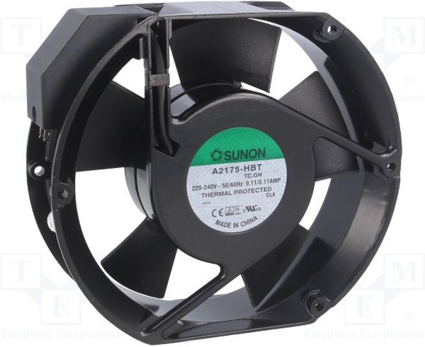 A2175HBT.TC.GN, Вентилятор осевой, 230В AC, 171х151х51мм, подшипник качения, 344куб.м/ч, 51дБА