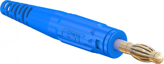 64.9195-23, Blue Male Banana Plug, 4 mm Connector, Screw Termination, 32A, 30 V, 60V dc, Nickel Plating