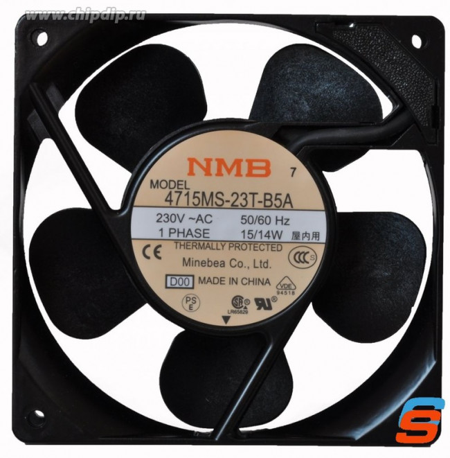 Вентилятор NMB-MAT 4715MS-23T-B5A 120x38мм 230V 15W 0.12A OEM