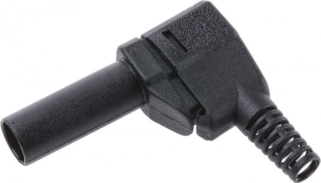 22.2370-21 22.1042, Black Male Banana Plug, 4 mm Connector, Solder Termination, 32A, 500V, Nickel Plating