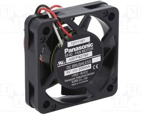 ASFP42790, Вентилятор: DC; осевой; 5ВDC; 40x40x10мм; 9,6куб.м/ч; 24,5дБА; Дл: 0,2м