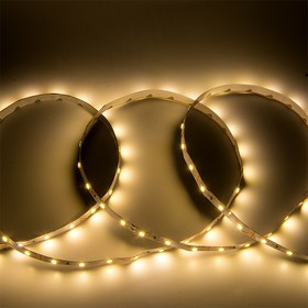 General Лента Светодиодная 5 метров 4,8Вт 12В SMD2835 8мм 300 диодов 7 Лм/чип IP20 3000К Теплый белый свет 500020 GLS-2835-60- 4.8-12-IP20-P