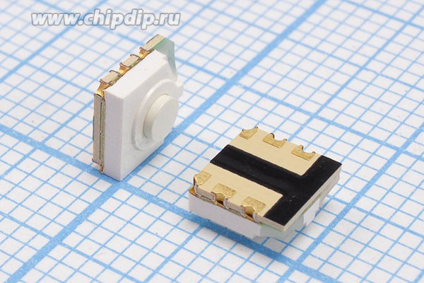 Переключатель тактовый с подсветкой, зеленый, на поверхностный монтаж 5.2x 5.2x 2.5мм, 2В; №9962 G ПКнТакт 5,2x 5,2x 2,5\\\\2ВILзел\SMD\\