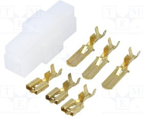 OK-3MF, Наконечник: плоский, "мама"/"папа", обжим, на провод, 2,5мм2
