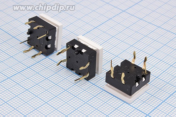 Переключатель тактовый, с подсветкой 2В желтый, 12x12x8, высота над корпусом 4.0мм, NO; №9234 Y ПКнТакт 12x12x 8\h 4,0\\NO\IL2Вжел\6P\SPL12\