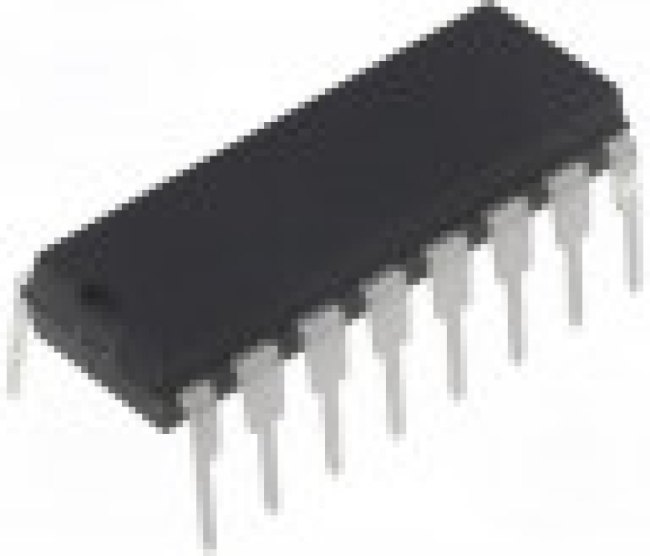 CD74HC195E, (ИР12), Регистр универсальный 8 бит параллельный вход, параллельный выход КМОП кристалл, DIP16